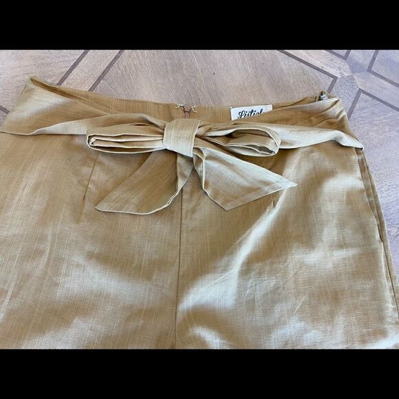 Listicle Tie Front Paperbag Pants - size Large - Picture 5 of 8